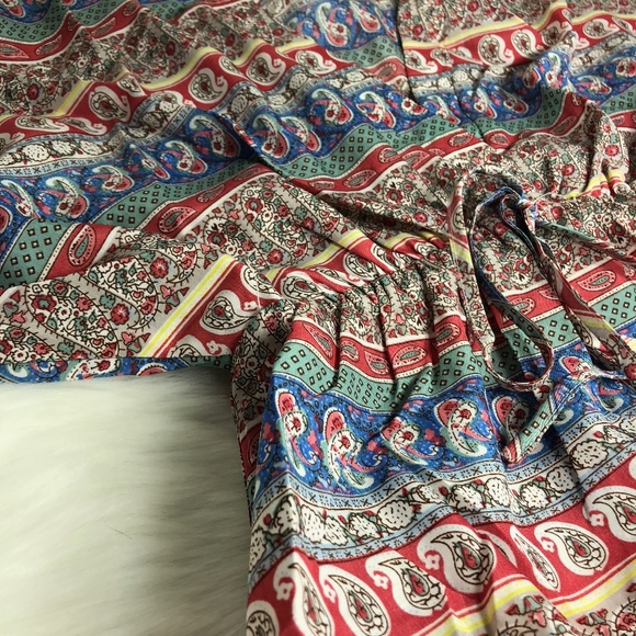 Coral Blue Paisley Dress - Picture 5 of 8